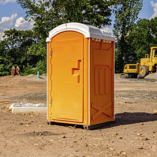 are there different sizes of portable toilets available for rent in New Goshen